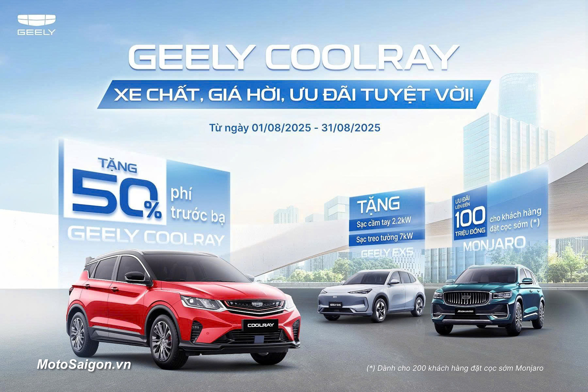 Geely Việt Nam tung ưu đãi hấp dẫn cho Coolray, Monjaro, EX5