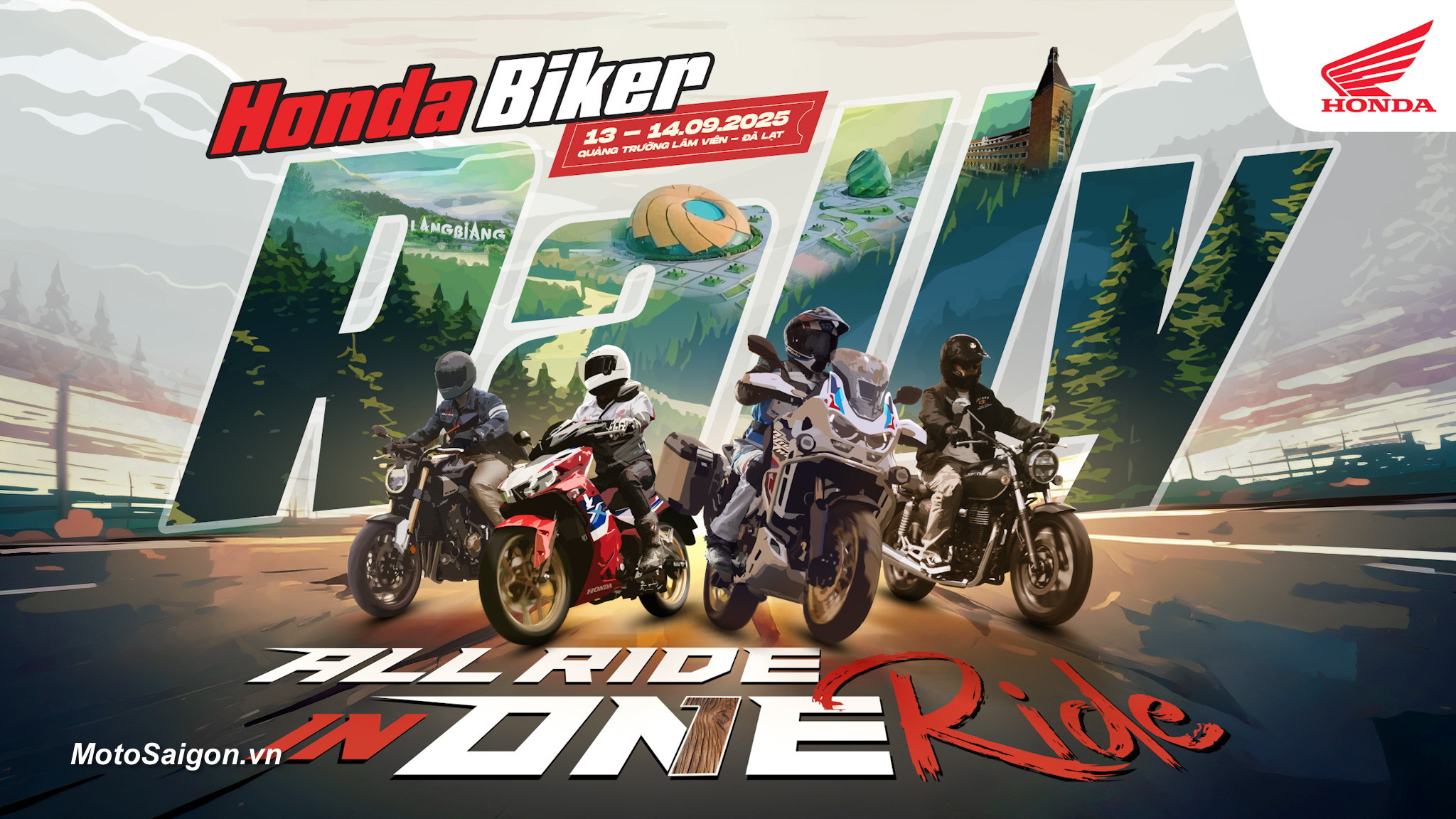Honda Biker Rally Đà Lạt chuyến đi sẽ quy tụ 600 thành viên từ các CLB