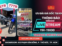 Cơ hội sở hữu Yamaha WR155R 2025 với giá bán tại kho