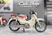 Honda Super Cub C125 Custom màu trắng yên đỏ đặc biệt đã về Việt Nam