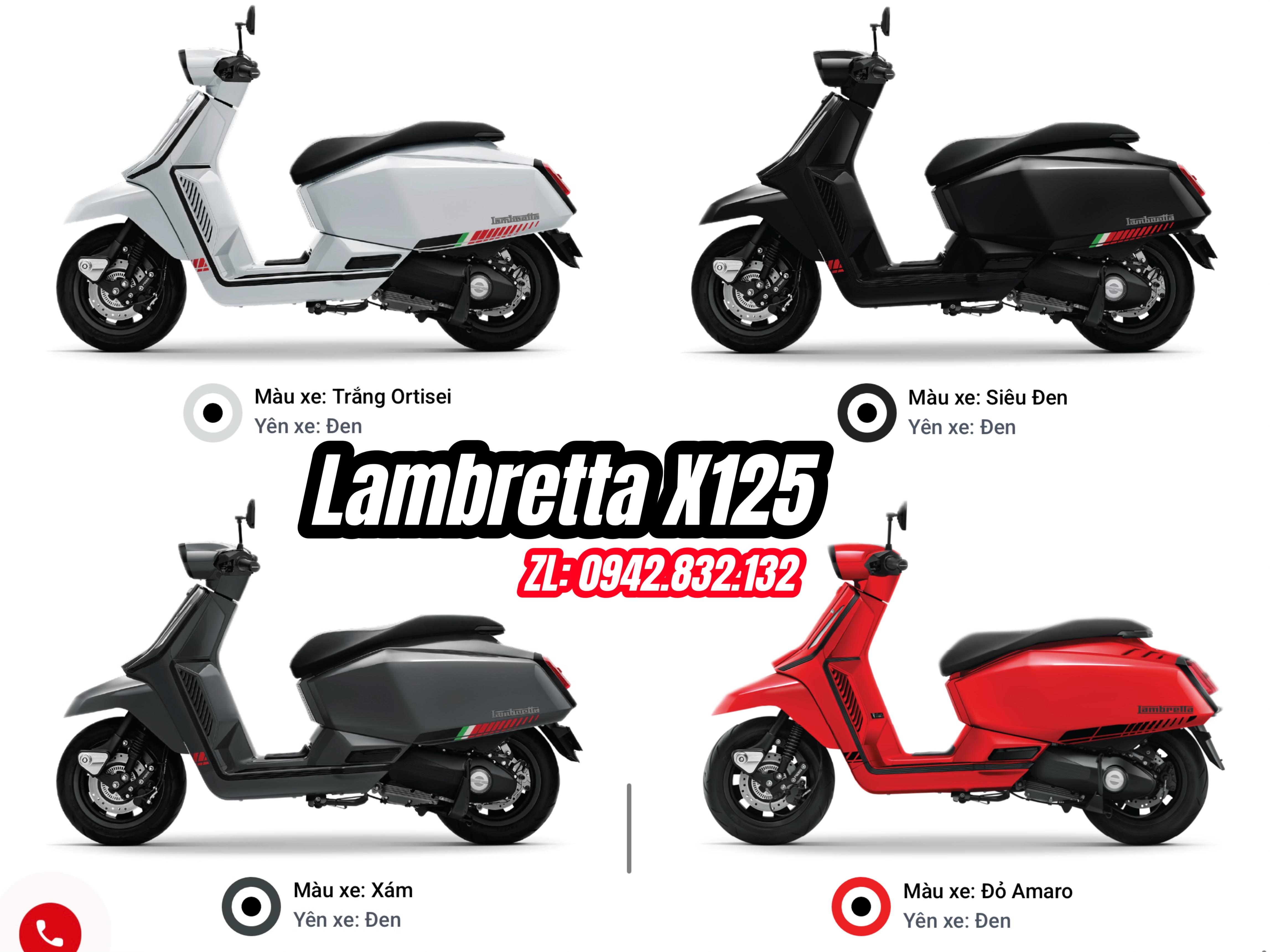 Bán Lambretta X125 X300 G350 2026 chính hãng giá xe mới nhất