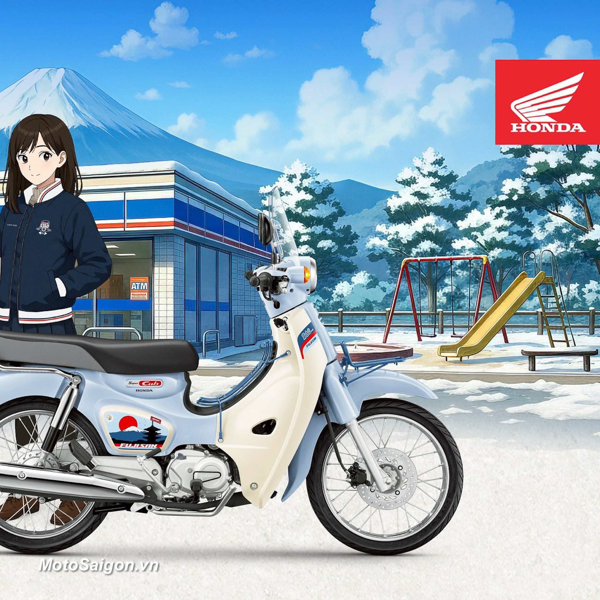 Super Cub Fuji San theo hình tượng núi Phú Sĩ được Honda ra mắt