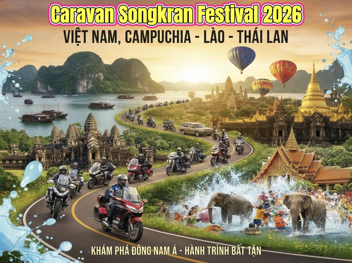 Caravan xuyên 4 nước Đông Dương đến với Lễ hội Songkran 2026