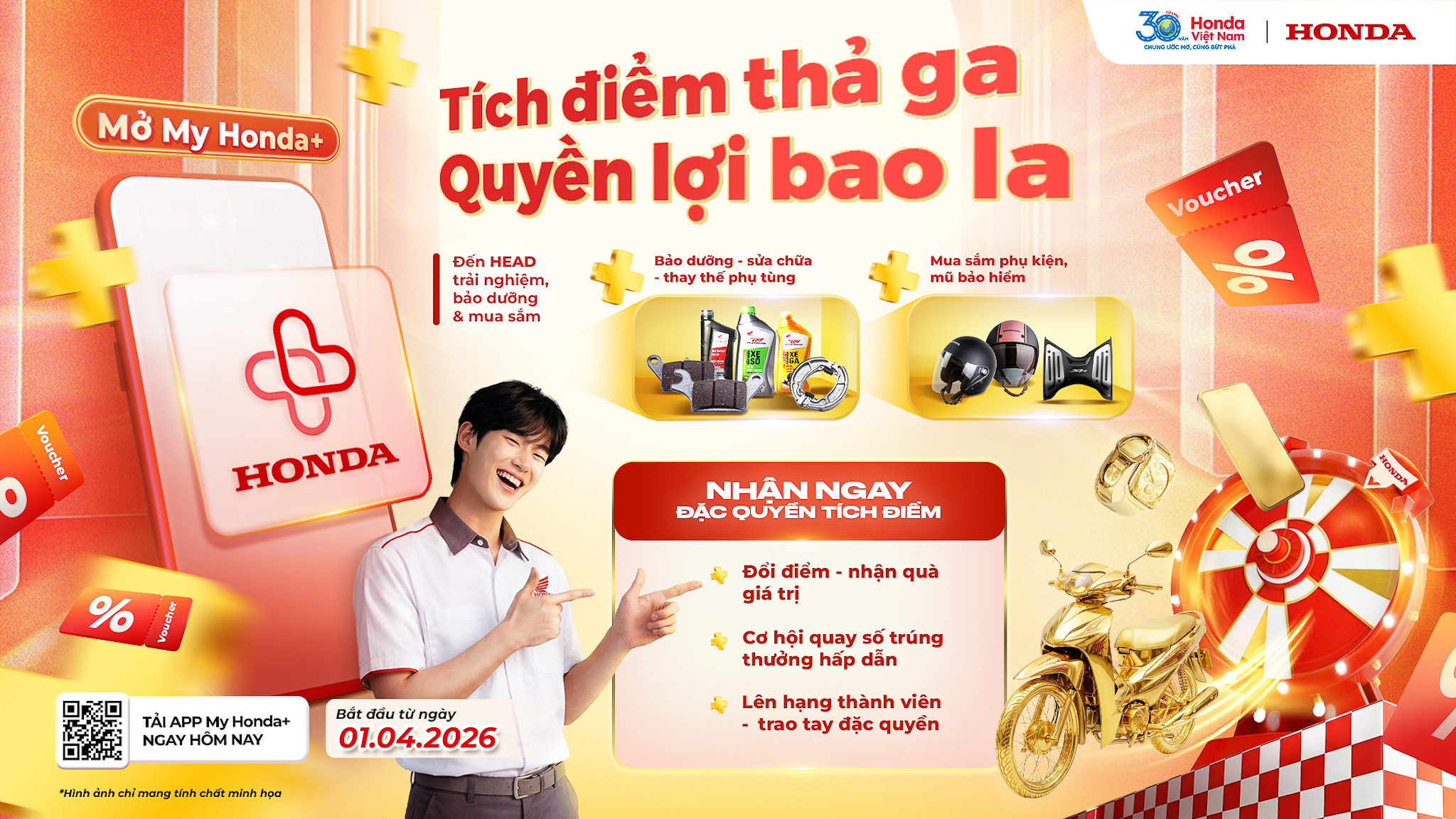 Honda Việt Nam chính thức khởi động  “Chương trình Khách hàng thân thiết Honda” trên ứng dụng My Honda+